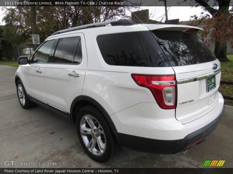 White Platinum Tri-Coat / Charcoal Black 2011 Ford Explorer Limited