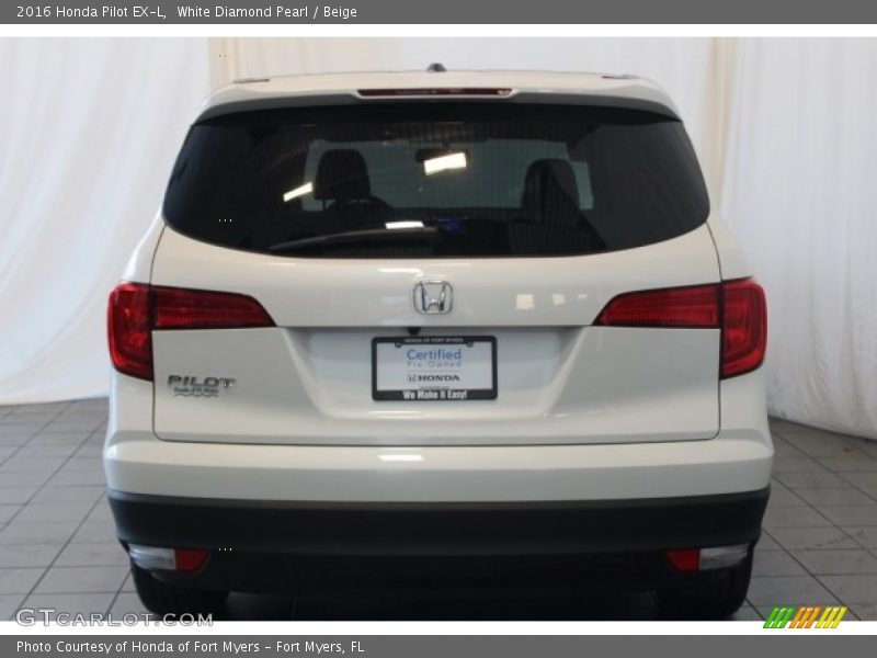 White Diamond Pearl / Beige 2016 Honda Pilot EX-L