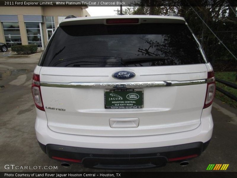 White Platinum Tri-Coat / Charcoal Black 2011 Ford Explorer Limited