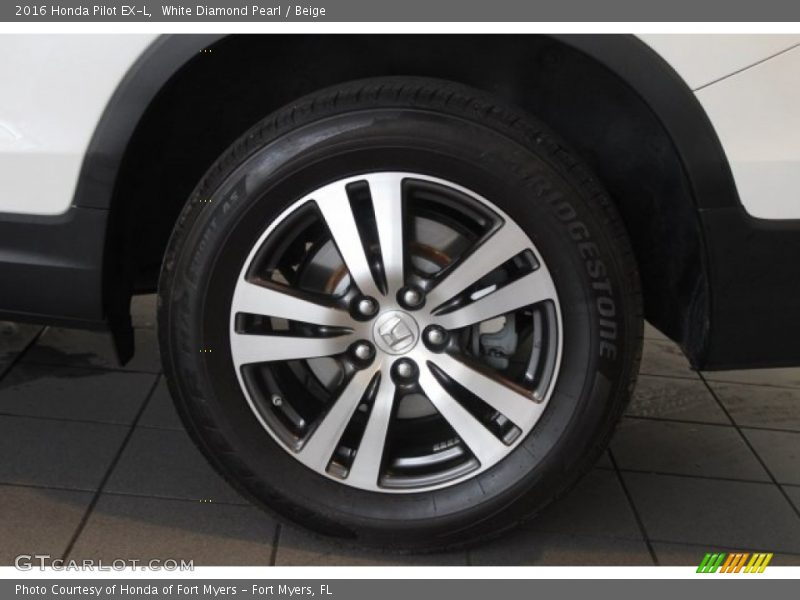 White Diamond Pearl / Beige 2016 Honda Pilot EX-L