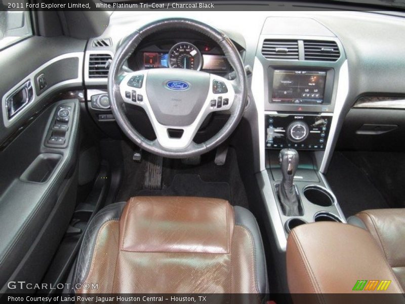 White Platinum Tri-Coat / Charcoal Black 2011 Ford Explorer Limited