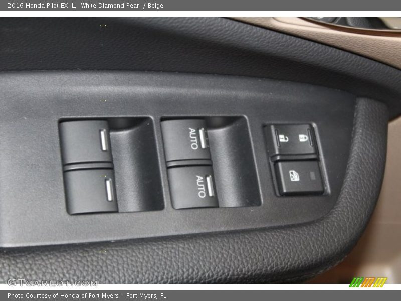 White Diamond Pearl / Beige 2016 Honda Pilot EX-L