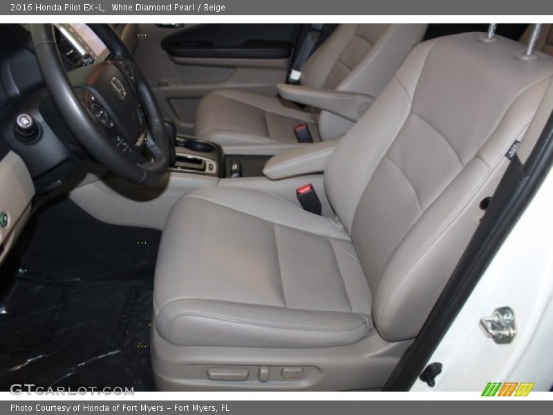 White Diamond Pearl / Beige 2016 Honda Pilot EX-L