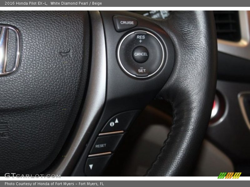 White Diamond Pearl / Beige 2016 Honda Pilot EX-L