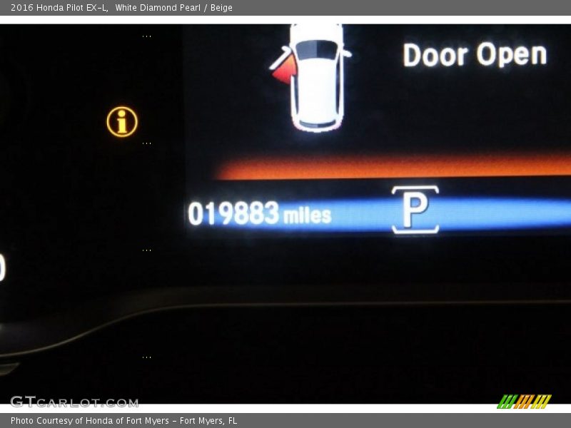 White Diamond Pearl / Beige 2016 Honda Pilot EX-L