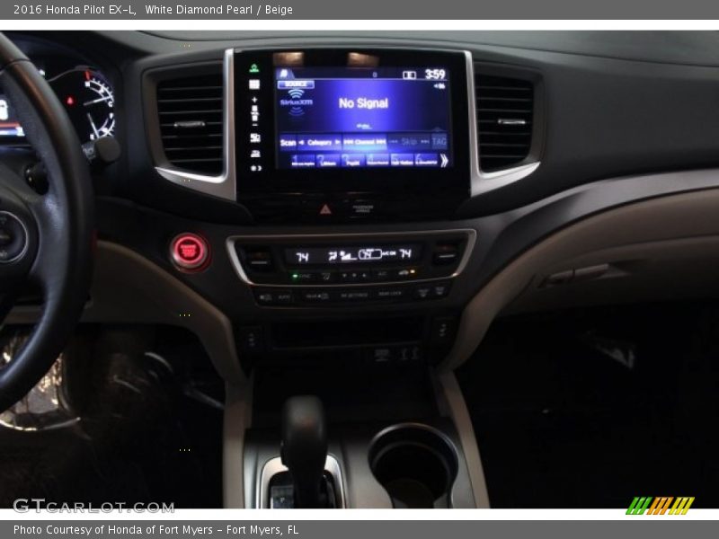 White Diamond Pearl / Beige 2016 Honda Pilot EX-L