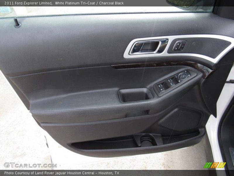 White Platinum Tri-Coat / Charcoal Black 2011 Ford Explorer Limited