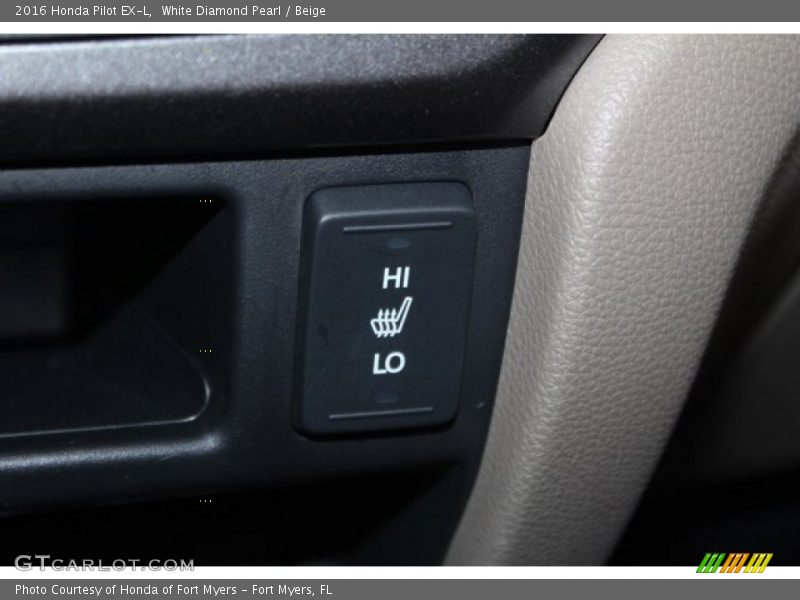 White Diamond Pearl / Beige 2016 Honda Pilot EX-L