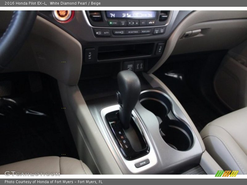 White Diamond Pearl / Beige 2016 Honda Pilot EX-L