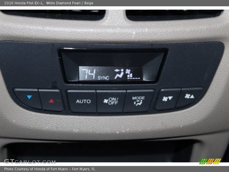 White Diamond Pearl / Beige 2016 Honda Pilot EX-L