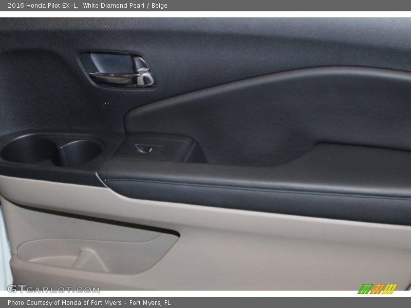 White Diamond Pearl / Beige 2016 Honda Pilot EX-L
