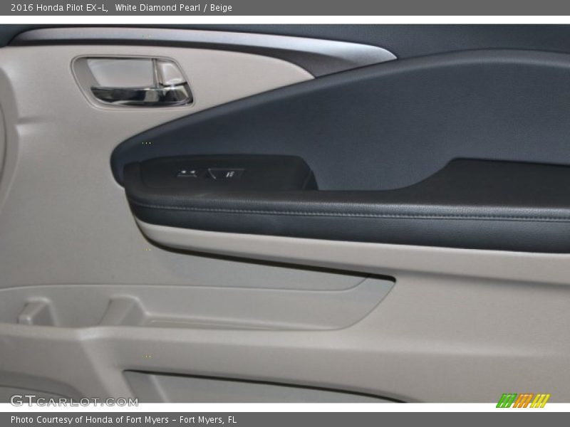 White Diamond Pearl / Beige 2016 Honda Pilot EX-L