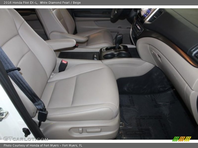 White Diamond Pearl / Beige 2016 Honda Pilot EX-L
