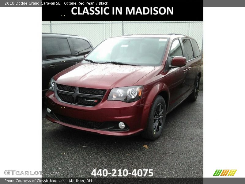 Octane Red Pearl / Black 2018 Dodge Grand Caravan SE