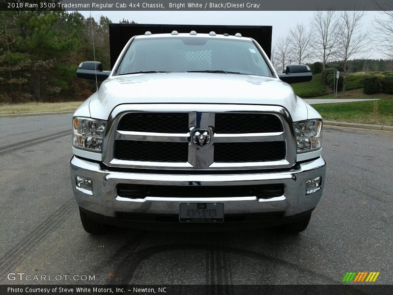 Bright White / Black/Diesel Gray 2018 Ram 3500 Tradesman Regular Cab 4x4 Chassis