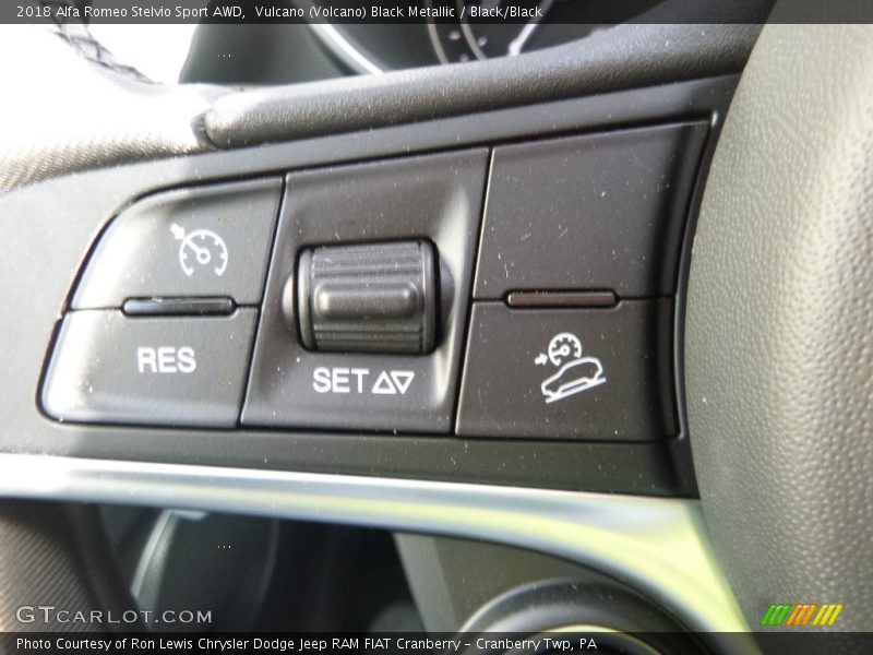 Vulcano (Volcano) Black Metallic / Black/Black 2018 Alfa Romeo Stelvio Sport AWD