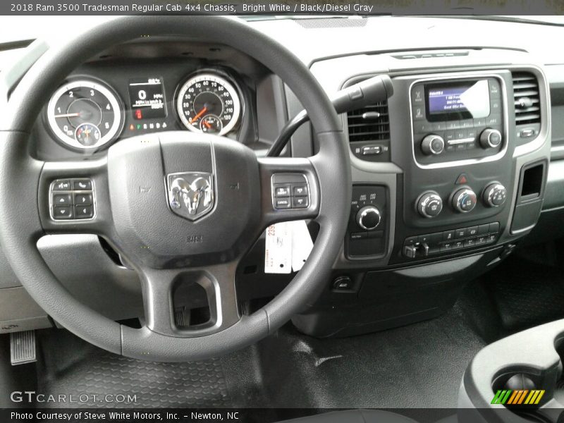 Bright White / Black/Diesel Gray 2018 Ram 3500 Tradesman Regular Cab 4x4 Chassis