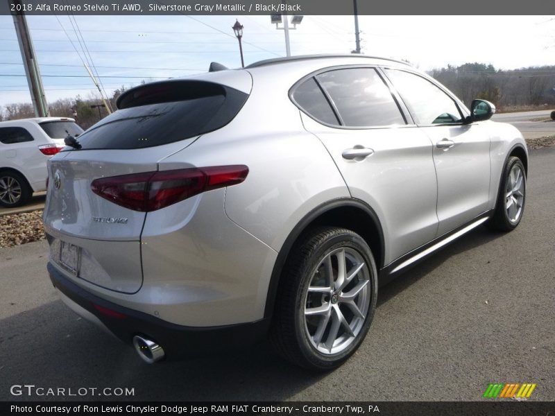 Silverstone Gray Metallic / Black/Black 2018 Alfa Romeo Stelvio Ti AWD