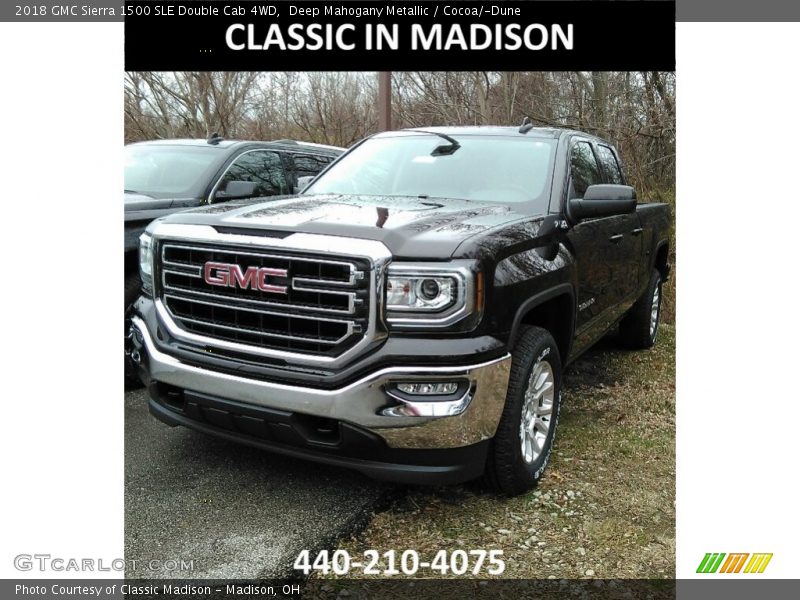 Deep Mahogany Metallic / Cocoa/­Dune 2018 GMC Sierra 1500 SLE Double Cab 4WD