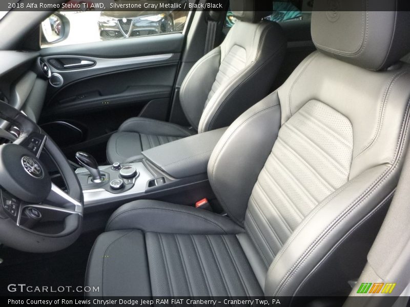 Silverstone Gray Metallic / Black/Black 2018 Alfa Romeo Stelvio Ti AWD