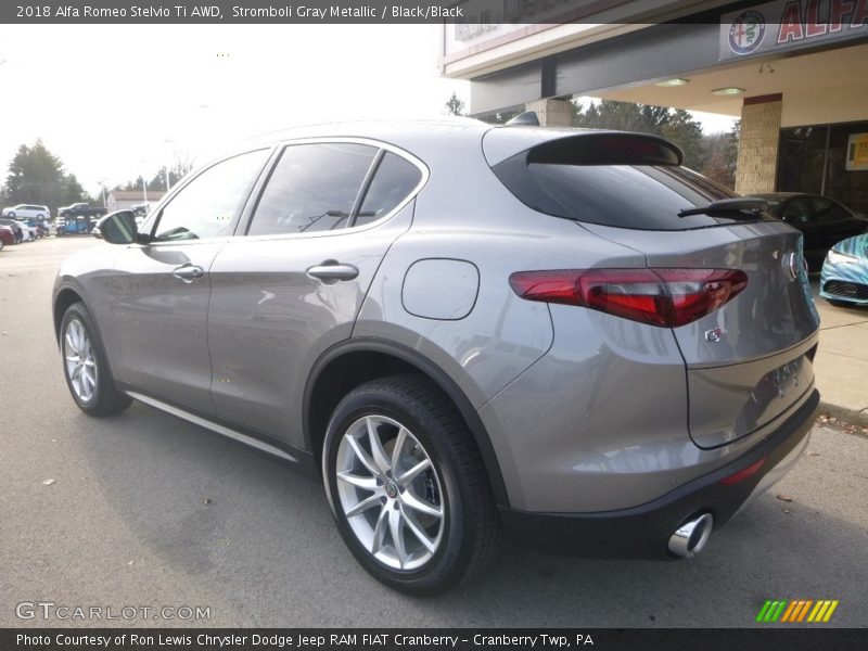 Stromboli Gray Metallic / Black/Black 2018 Alfa Romeo Stelvio Ti AWD