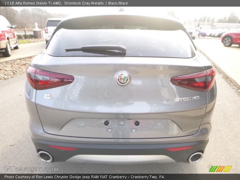 Stromboli Gray Metallic / Black/Black 2018 Alfa Romeo Stelvio Ti AWD