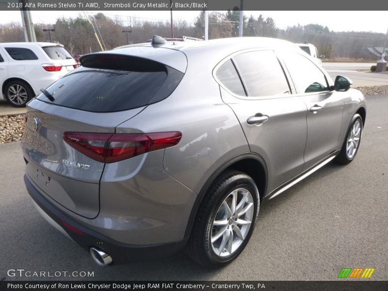 Stromboli Gray Metallic / Black/Black 2018 Alfa Romeo Stelvio Ti AWD