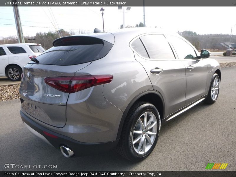 Stromboli Gray Metallic / Black/Black 2018 Alfa Romeo Stelvio Ti AWD