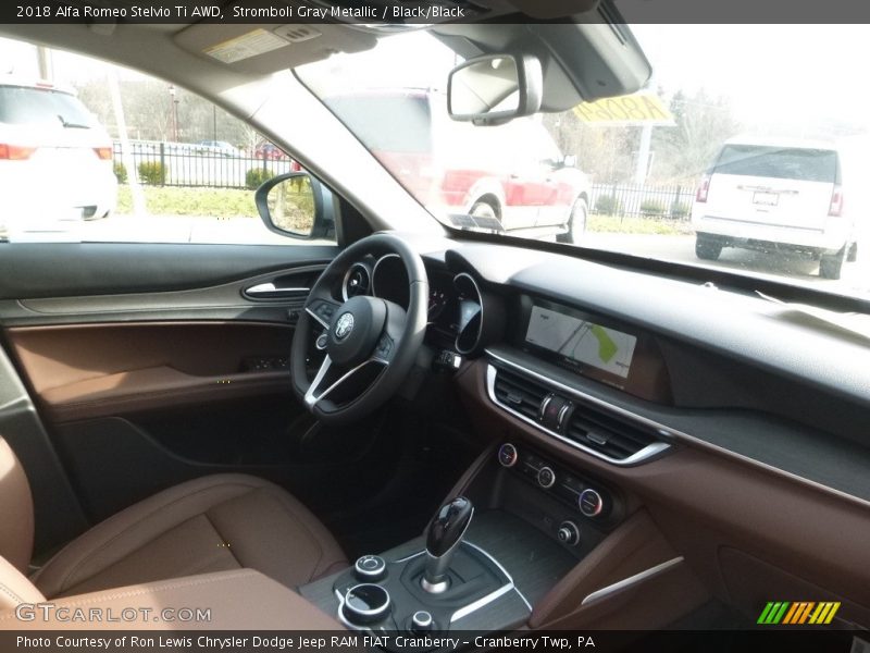 Stromboli Gray Metallic / Black/Black 2018 Alfa Romeo Stelvio Ti AWD
