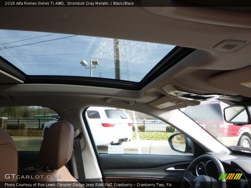 Stromboli Gray Metallic / Black/Black 2018 Alfa Romeo Stelvio Ti AWD