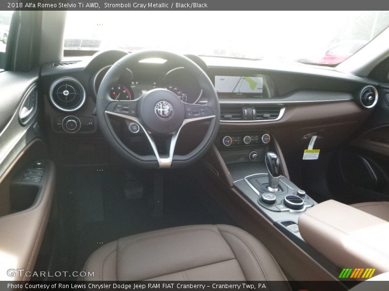 Stromboli Gray Metallic / Black/Black 2018 Alfa Romeo Stelvio Ti AWD