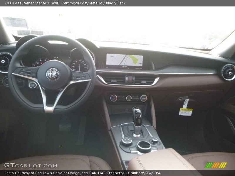 Stromboli Gray Metallic / Black/Black 2018 Alfa Romeo Stelvio Ti AWD