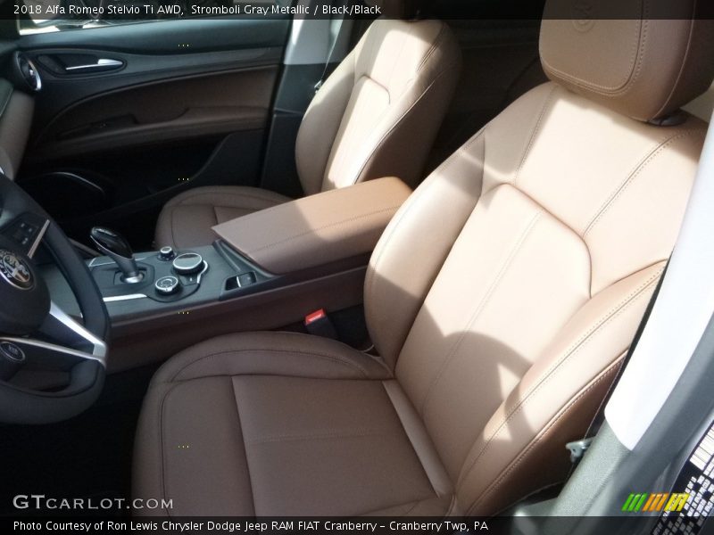 Stromboli Gray Metallic / Black/Black 2018 Alfa Romeo Stelvio Ti AWD