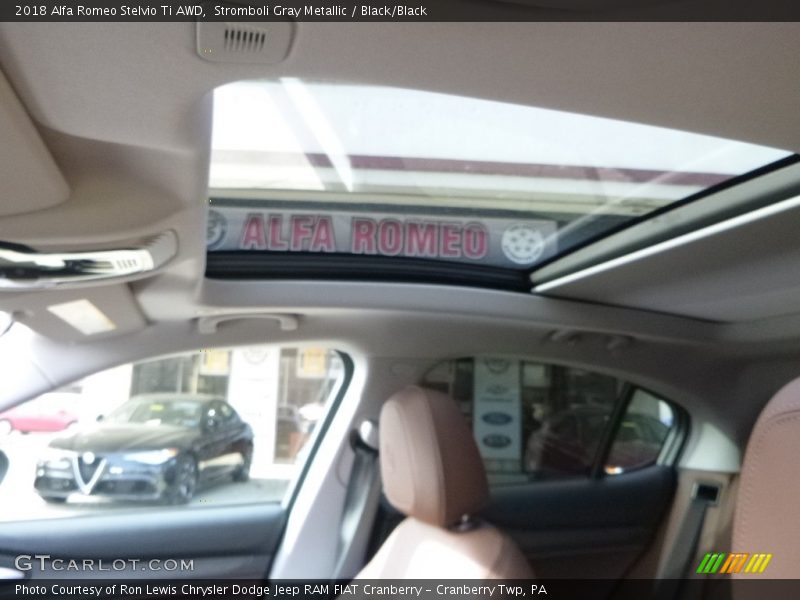 Stromboli Gray Metallic / Black/Black 2018 Alfa Romeo Stelvio Ti AWD