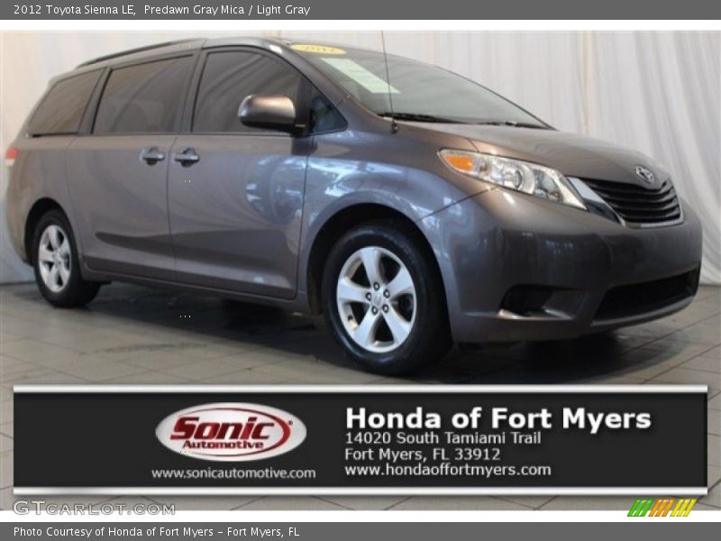 Predawn Gray Mica / Light Gray 2012 Toyota Sienna LE