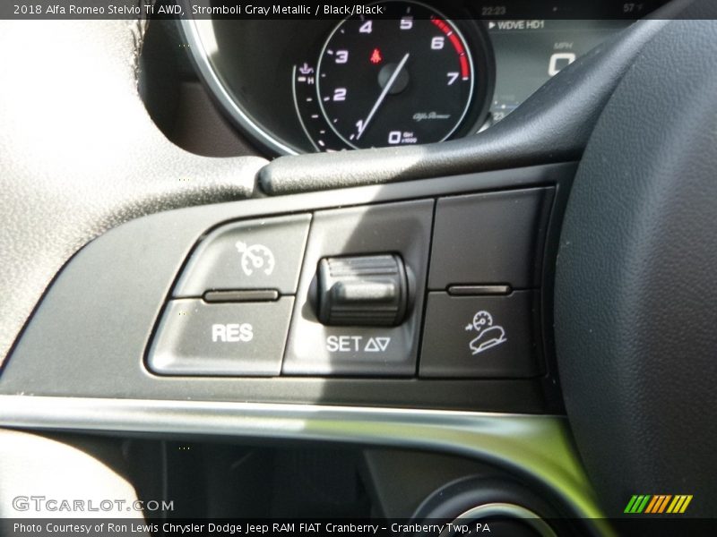 Stromboli Gray Metallic / Black/Black 2018 Alfa Romeo Stelvio Ti AWD