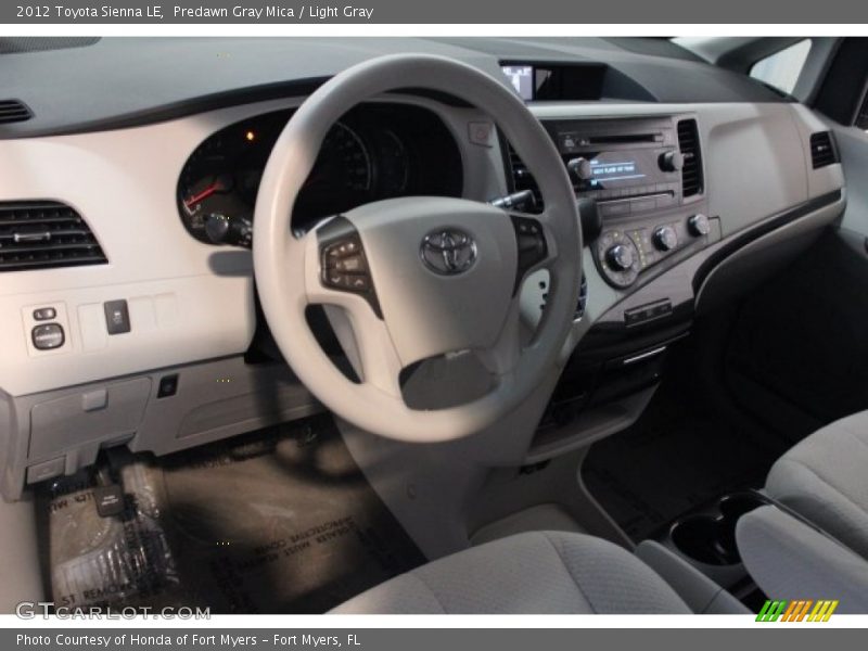Predawn Gray Mica / Light Gray 2012 Toyota Sienna LE