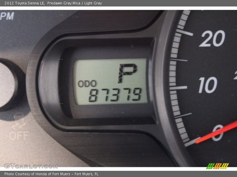 Predawn Gray Mica / Light Gray 2012 Toyota Sienna LE