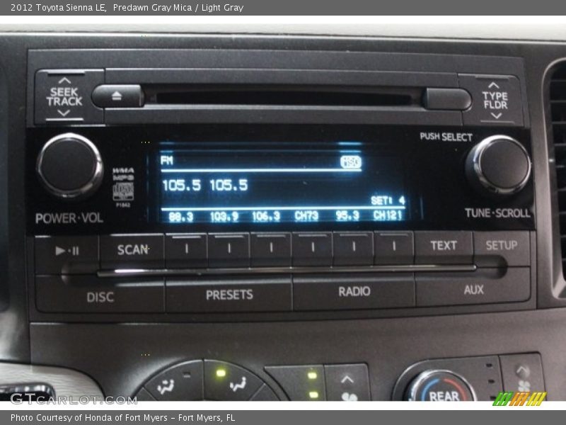 Predawn Gray Mica / Light Gray 2012 Toyota Sienna LE