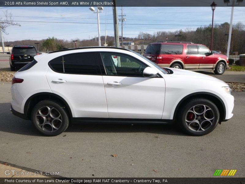 Alfa White / Black/Black 2018 Alfa Romeo Stelvio Sport AWD