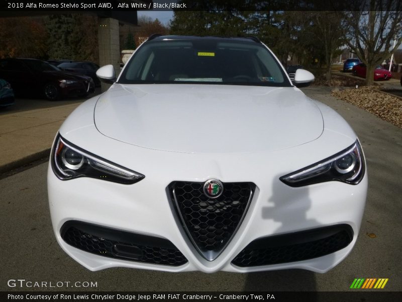 Alfa White / Black/Black 2018 Alfa Romeo Stelvio Sport AWD