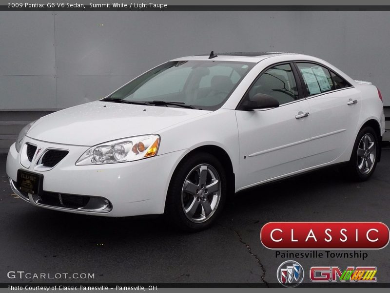 Summit White / Light Taupe 2009 Pontiac G6 V6 Sedan