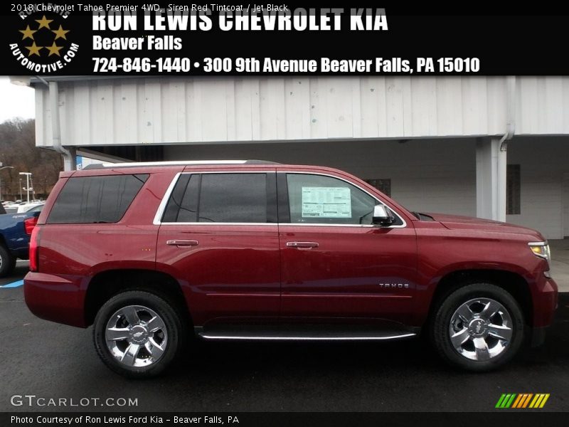 Siren Red Tintcoat / Jet Black 2018 Chevrolet Tahoe Premier 4WD