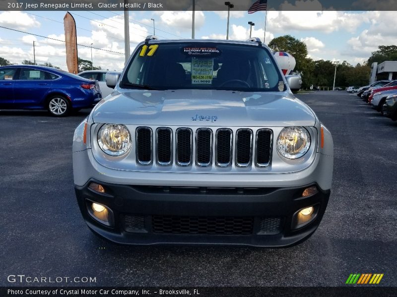 Glacier Metallic / Black 2017 Jeep Renegade Limited