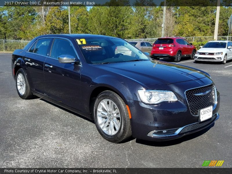 Maximum Steel Metallic / Black 2017 Chrysler 300 C