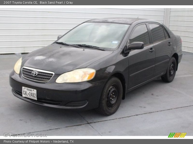 Black Sand Pearl / Gray 2007 Toyota Corolla CE