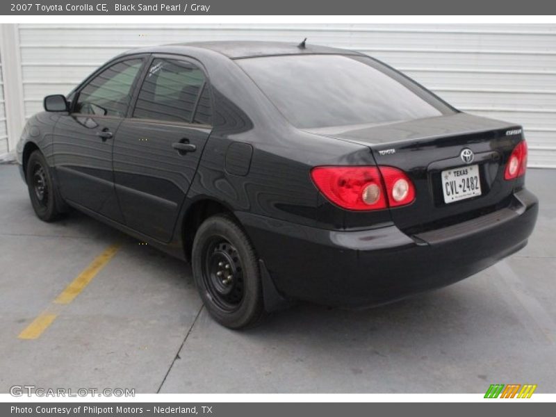 Black Sand Pearl / Gray 2007 Toyota Corolla CE