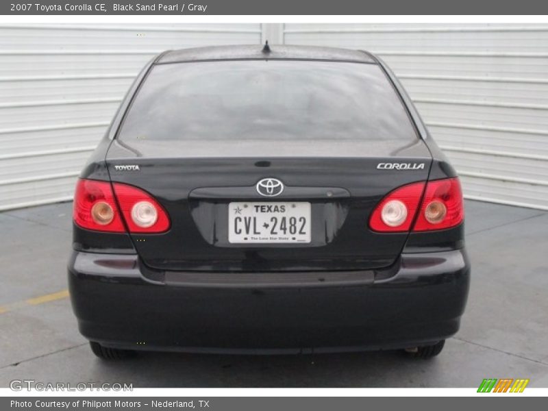 Black Sand Pearl / Gray 2007 Toyota Corolla CE