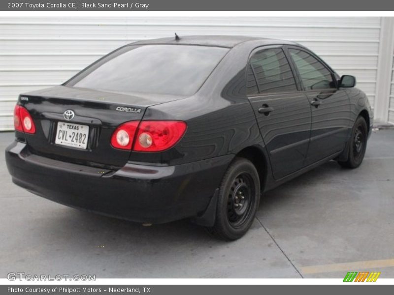 Black Sand Pearl / Gray 2007 Toyota Corolla CE