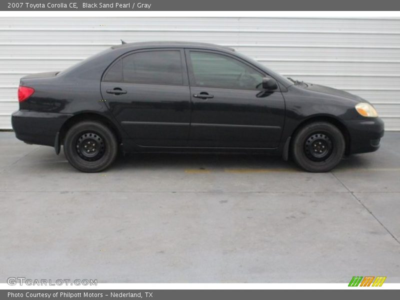 Black Sand Pearl / Gray 2007 Toyota Corolla CE